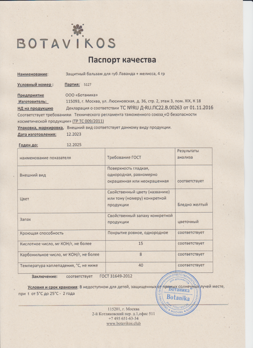 Паспорт №122023